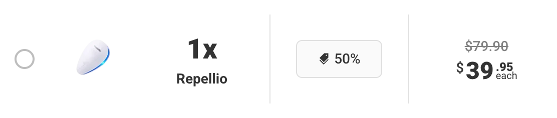 Single Repellio Package 50% Discount